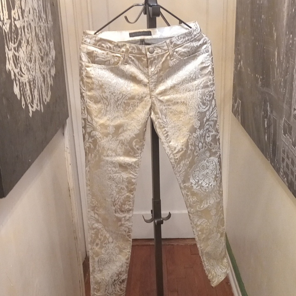 Juicy Couture Gold and Cream Skinny Jeans